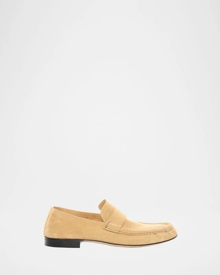 Calf Suede Slip-On Loafers