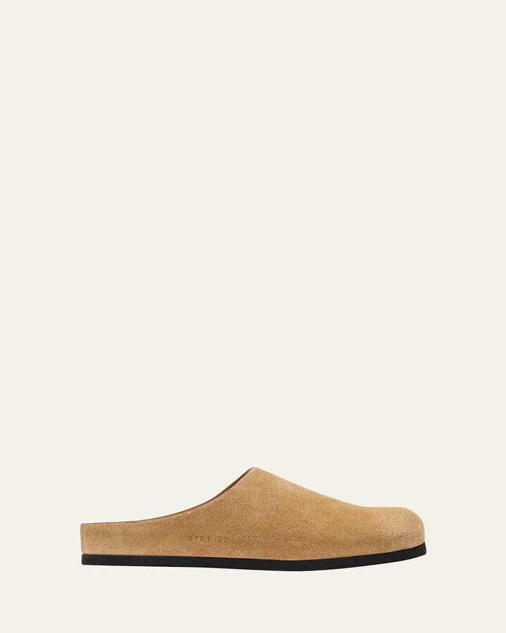 Calf Suede Slipper Clogs