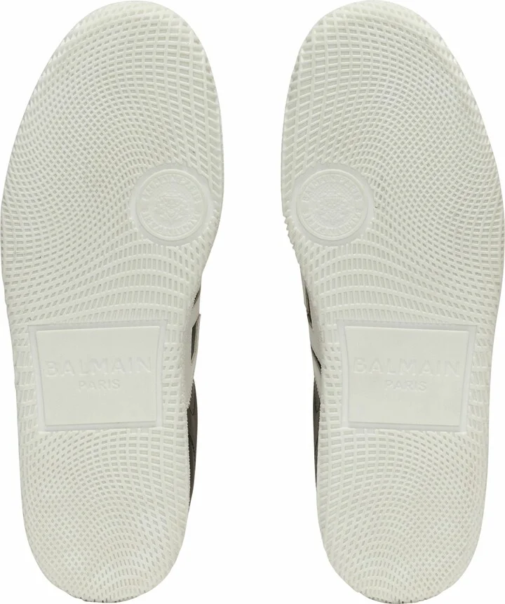 Calfskin Balmain Swan Trainers - Image 6