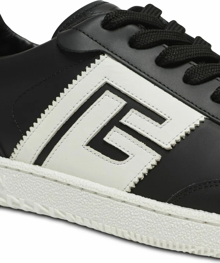 Calfskin Balmain Swan Trainers - Image 9