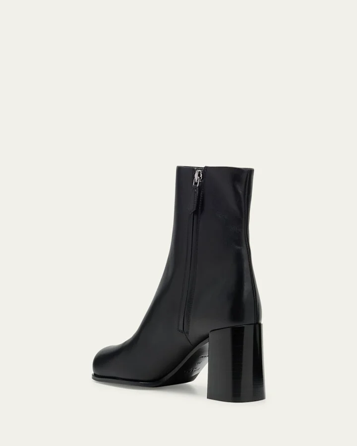 Calfskin Block-Heel Ankle Boots - Image 7