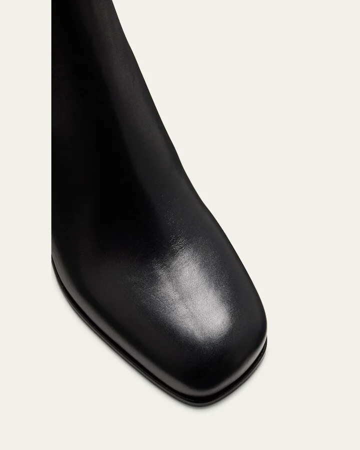 Calfskin Block-Heel Ankle Boots - Image 8
