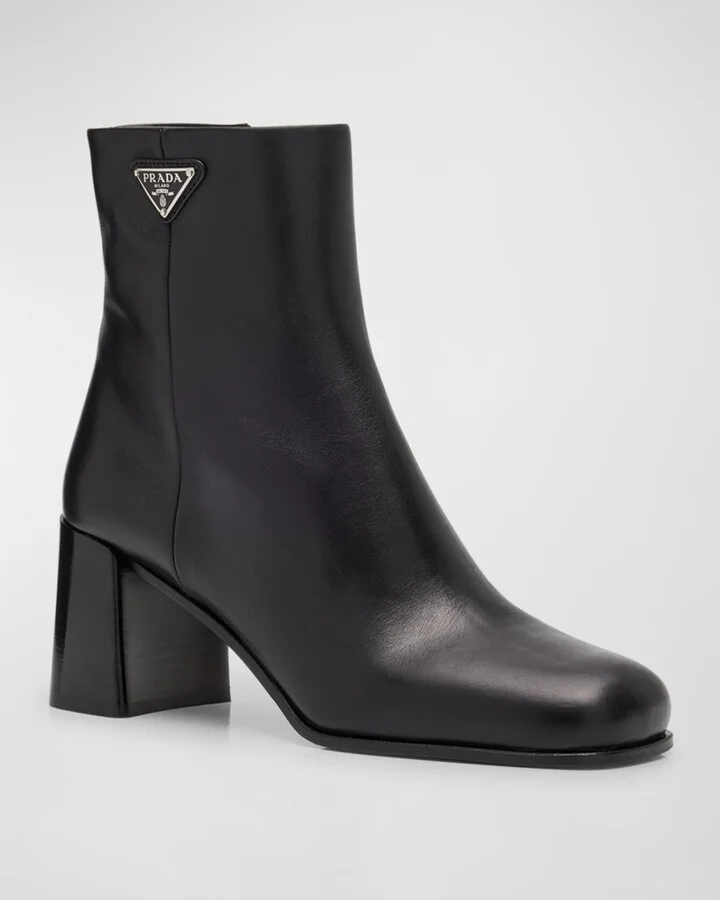 Calfskin Block-Heel Ankle Boots - Image 2
