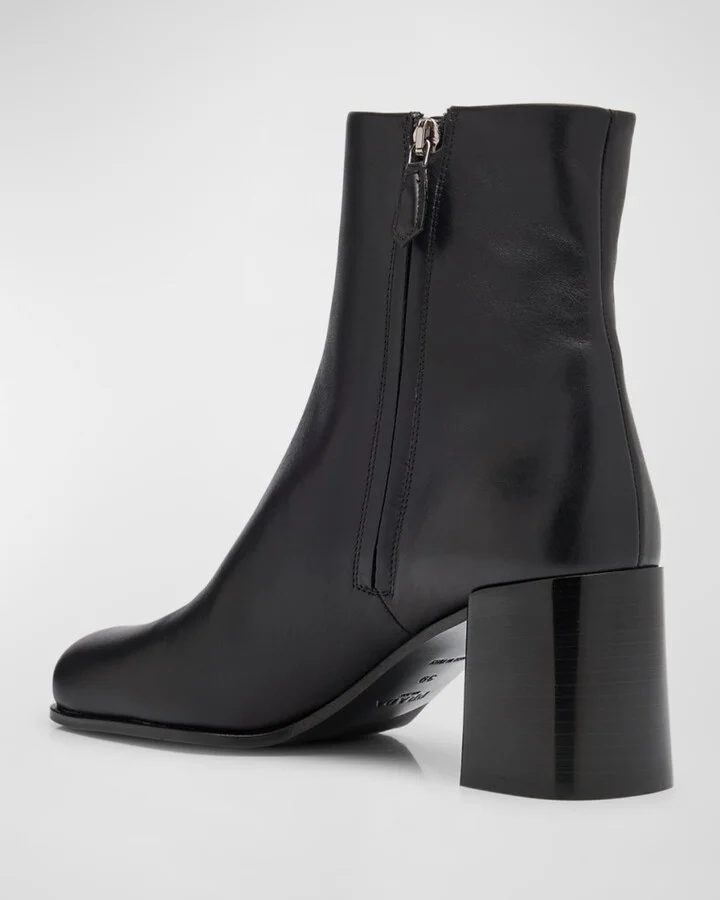 Calfskin Block-Heel Ankle Boots - Image 4