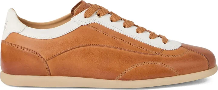 Calfskin Contrast-Panel Sneakers