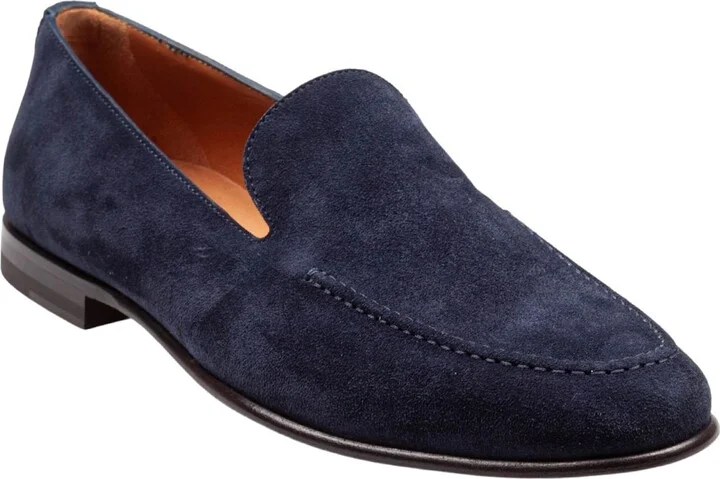 Calfskin Crust Moccasin Color Blue - Image 2