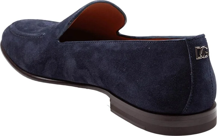 Calfskin Crust Moccasin Color Blue - Image 4