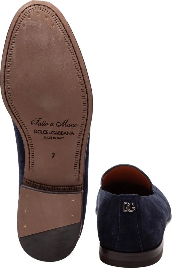 Calfskin Crust Moccasin Color Blue - Image 5