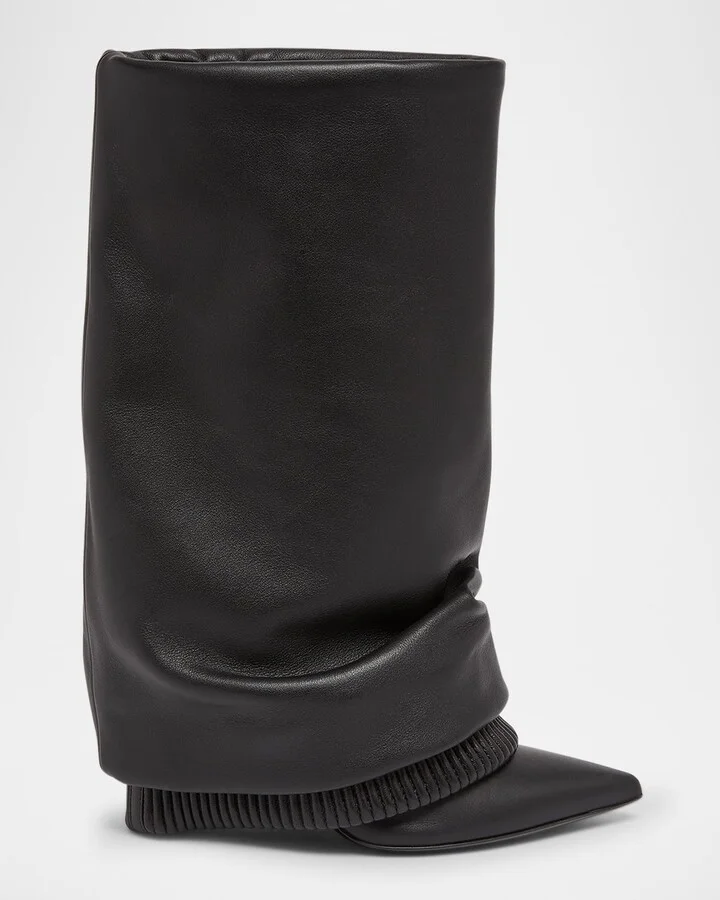 Calfskin Foldover Boots