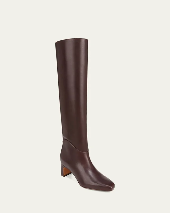 Calfskin Kitten-Heel Knee Boots - Image 2
