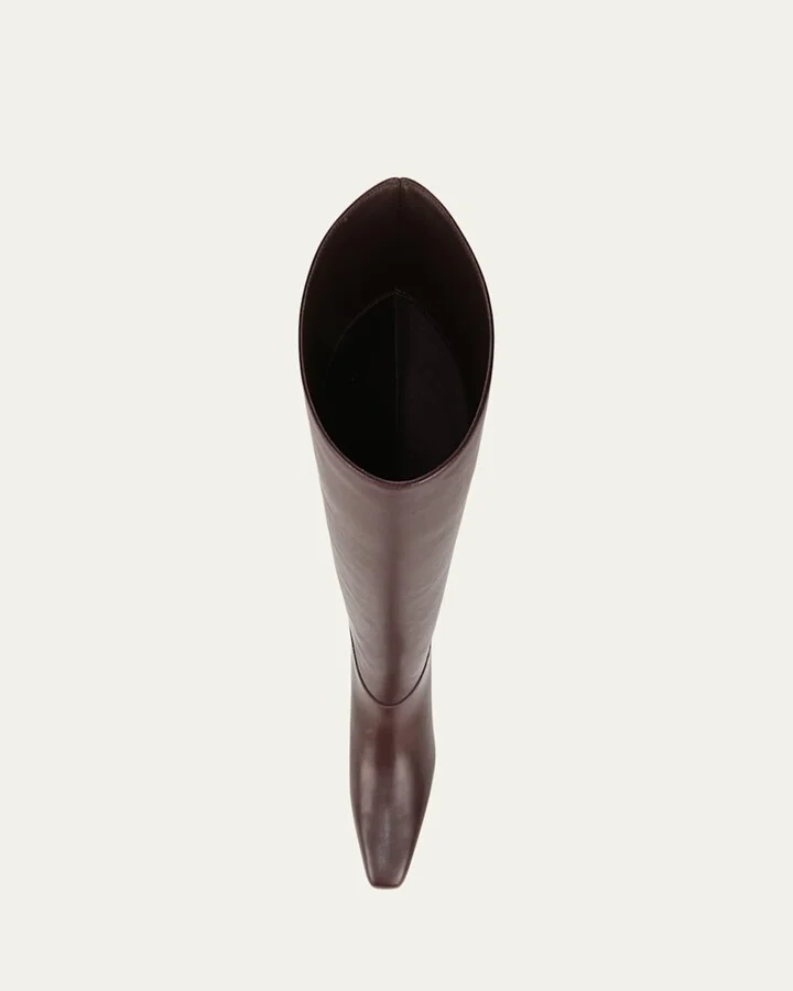 Calfskin Kitten-Heel Knee Boots - Image 5