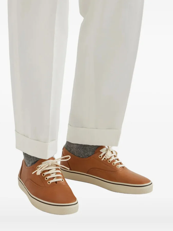 Calfskin Lace-Up Sneakers - Image 5