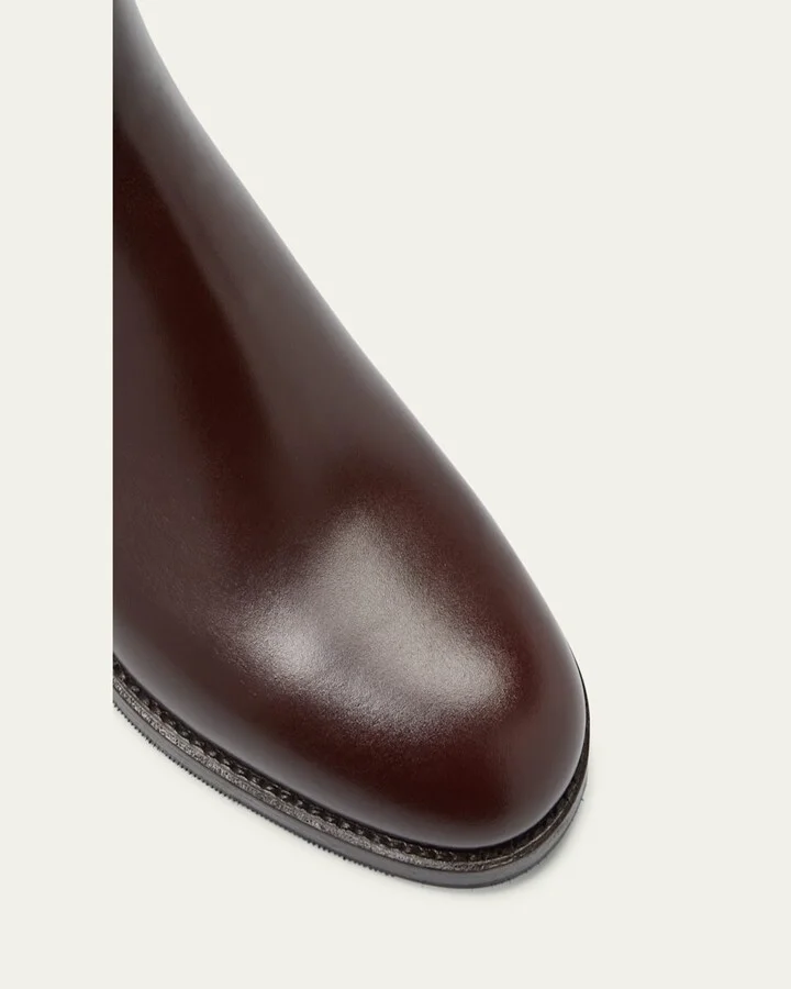 Calfskin Leather Chelsea Booties - Image 8