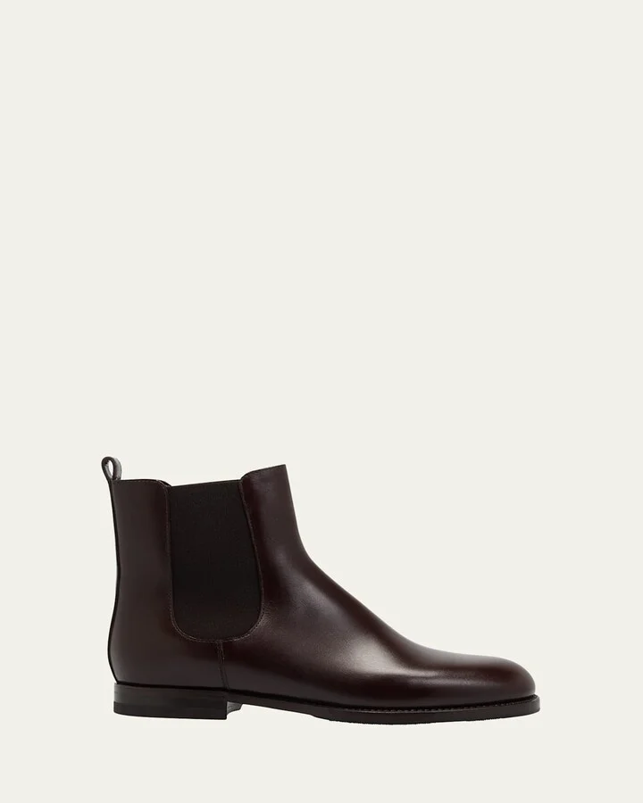 Calfskin Leather Chelsea Booties