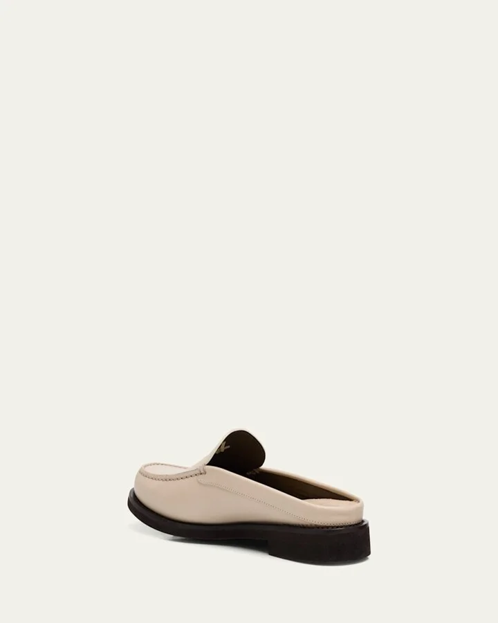 Calfskin Leather Loafer Mules - Image 2