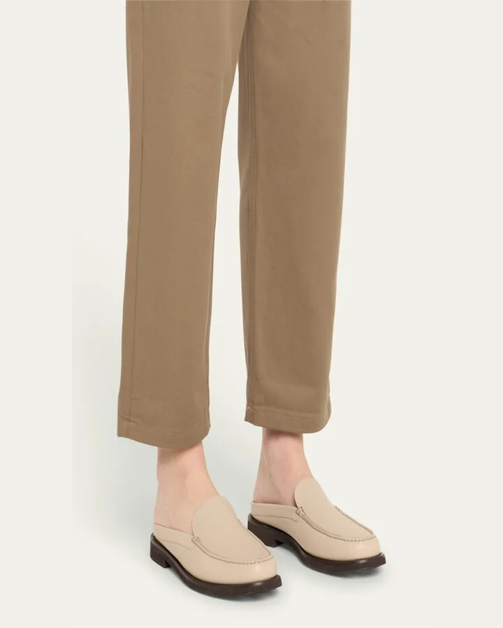 Calfskin Leather Loafer Mules - Image 5