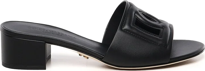 Calfskin Leather Slide And Dg Logo
