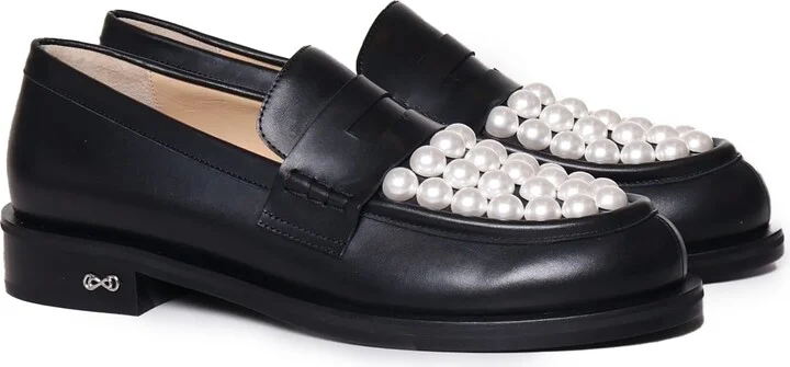 Calfskin Loafers With Pearls - Image 2