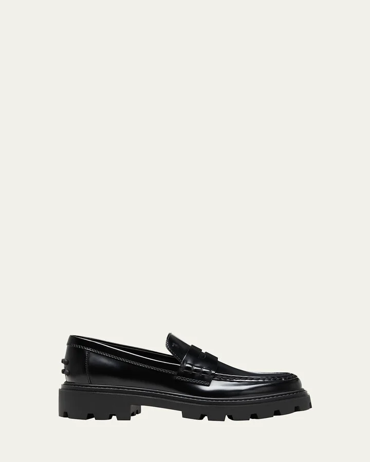 Calfskin Lug-Sole Penny Loafers