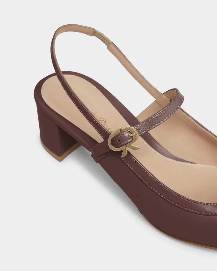 Calfskin Mary Jane Slingback Pumps - Image 4