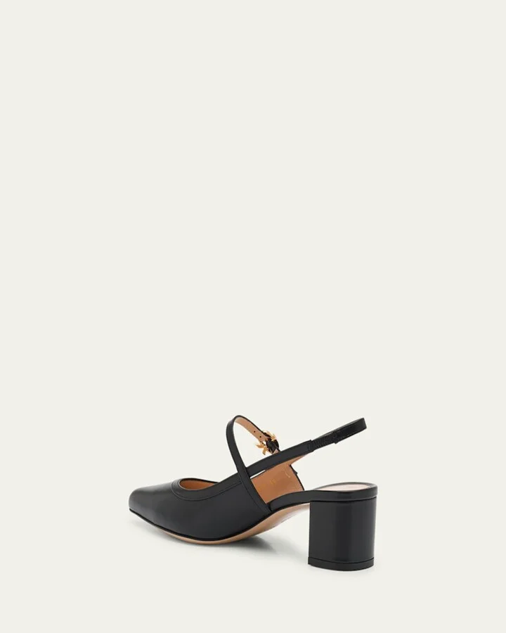 Calfskin Mary Jane Slingback Pumps - Image 3