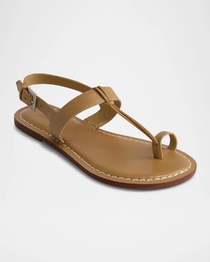 Calfskin T-Strap Slingback Sandals - Image 10