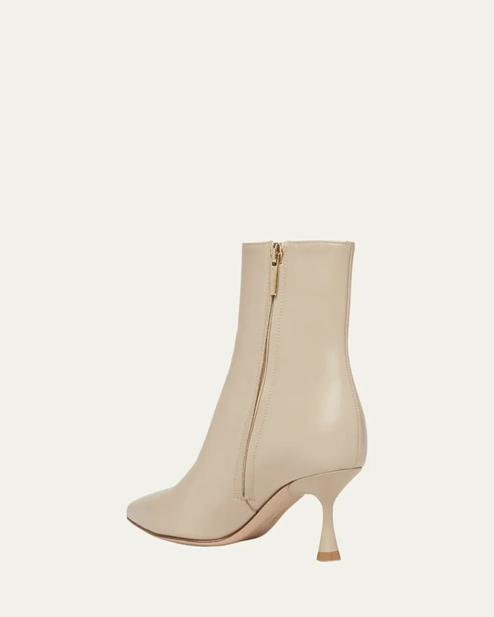 Calfskin Zip Ankle Booties - Image 4