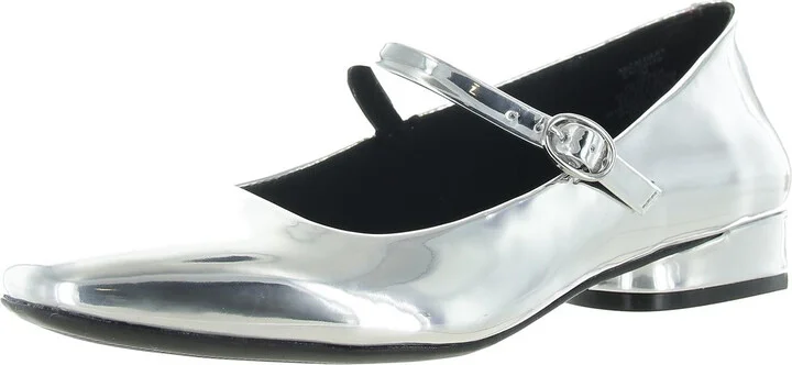 Calgary Womens Faux Leather Buckle Mary Janes