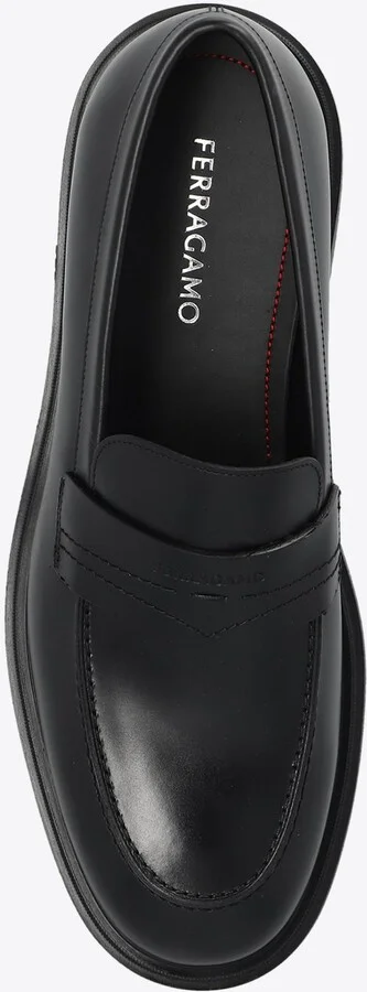 Caligola Leather Penny Loafers - Image 3