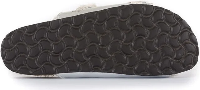 Calin - Vegan Metallic Strap Sandal Slider - Metallic Silver - Image 4