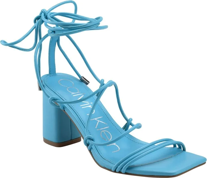 Calista Womens Faux Leather Strappy Heels