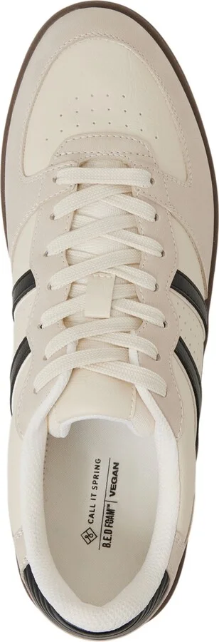 Call It Spring Men's Yoshida Low Top Sneakers - Off white, Black - Image 4