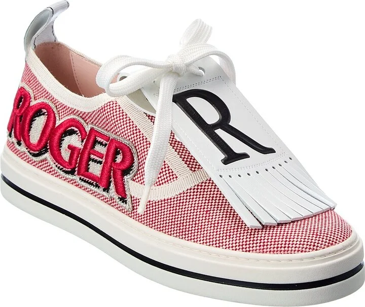 Call Me Vivier Patch Canvas & Leather Sneaker