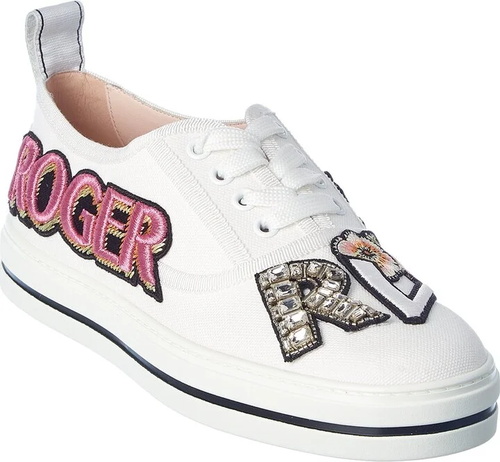 Call Me Vivier Patch Canvas Sneaker