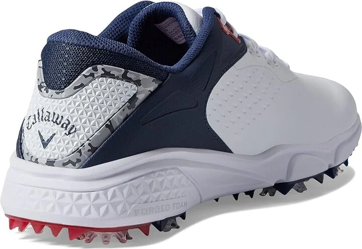 Callaway Coronado V3 Golf Shoes Men's Shoes White/Blue/Red : 13 EE - Wide, Leather - Image 4