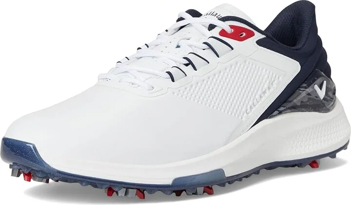 Callaway Coronado v4 Men's Golf Shoes White/Blue/Red : 11.5 D - Medium, Leather - Image 5
