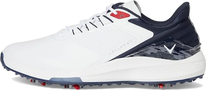 Callaway Coronado v4 Men's Golf Shoes White/Blue/Red : 11.5 D - Medium, Leather - Image 6