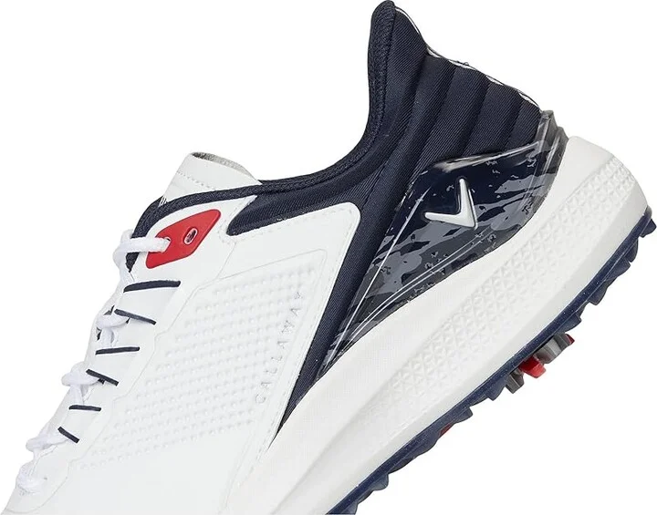 Callaway Coronado v4 Men's Golf Shoes White/Blue/Red : 11.5 D - Medium, Leather - Image 7
