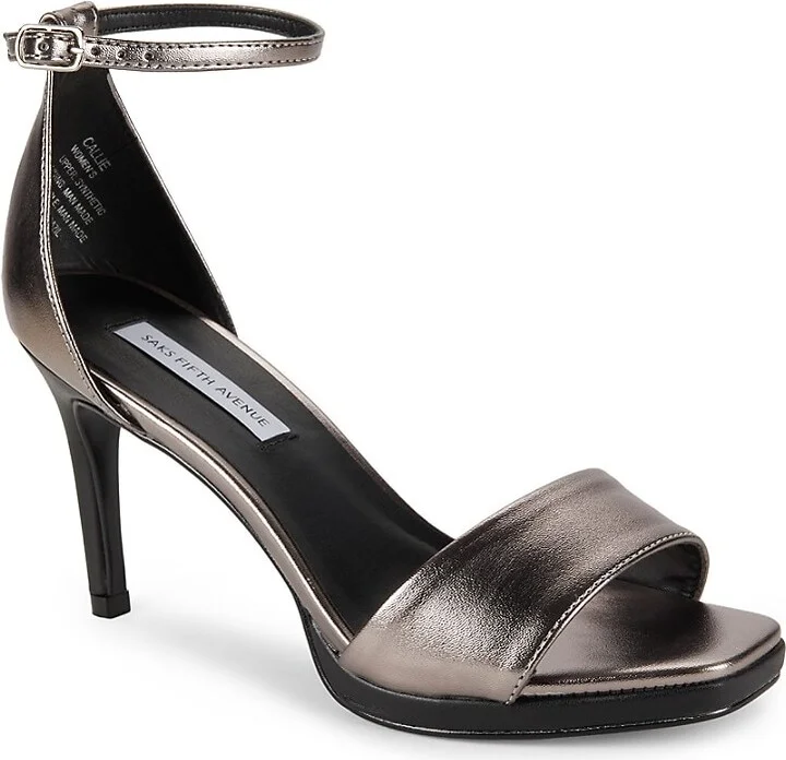 Callie 90MM Metallic Stiletto Sandals - Image 2