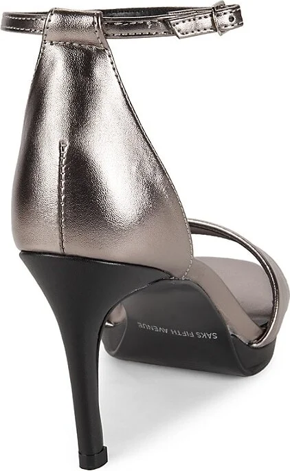 Callie 90MM Metallic Stiletto Sandals - Image 3