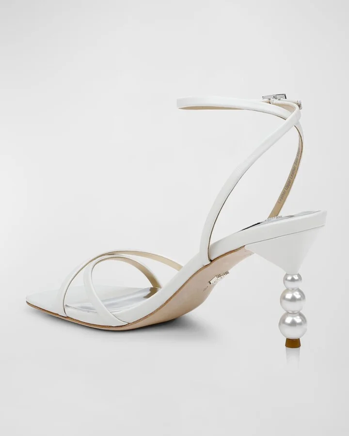 Callie Leather Crisscross Ankle-Strap Sandals - Image 8