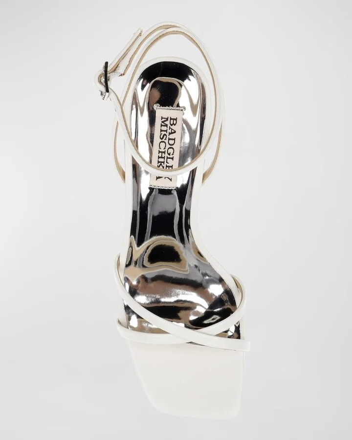 Callie Leather Crisscross Ankle-Strap Sandals - Image 9