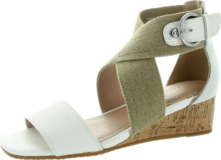 Callie Womens Buckle Snake Print Ankle Strap