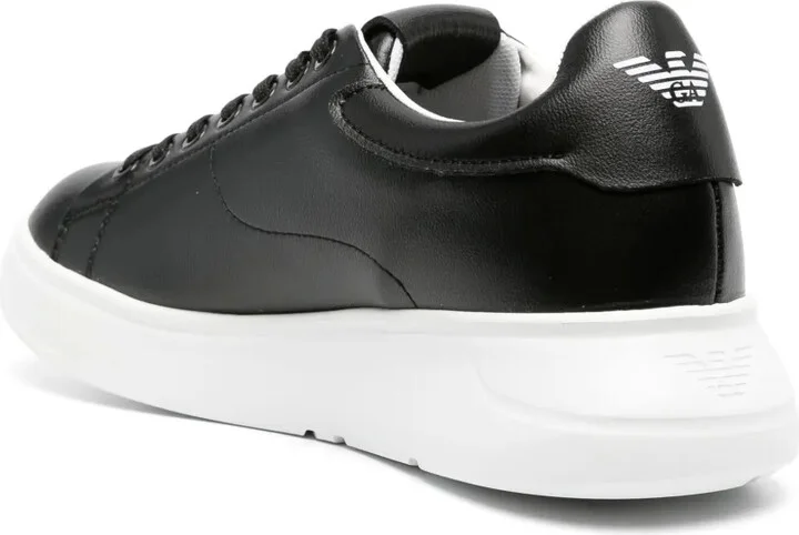 Calligraphy-Print Leather Sneakers - Image 3