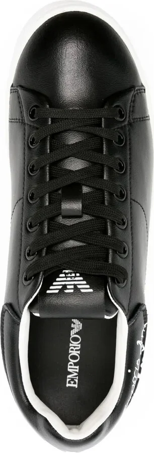 Calligraphy-Print Leather Sneakers - Image 4