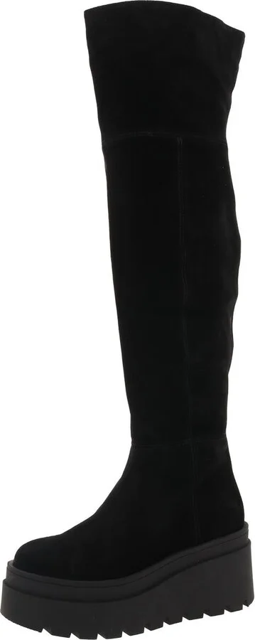 Calling Womens Suede Chunky Over-The-Knee Boots