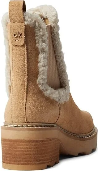 Calvin Klein Anissa Women's Boots Beige : 9 M, Textile/Synthetic/Leather - Image 4