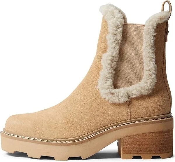 Calvin Klein Anissa Women's Boots Beige : 9 M, Textile/Synthetic/Leather - Image 5