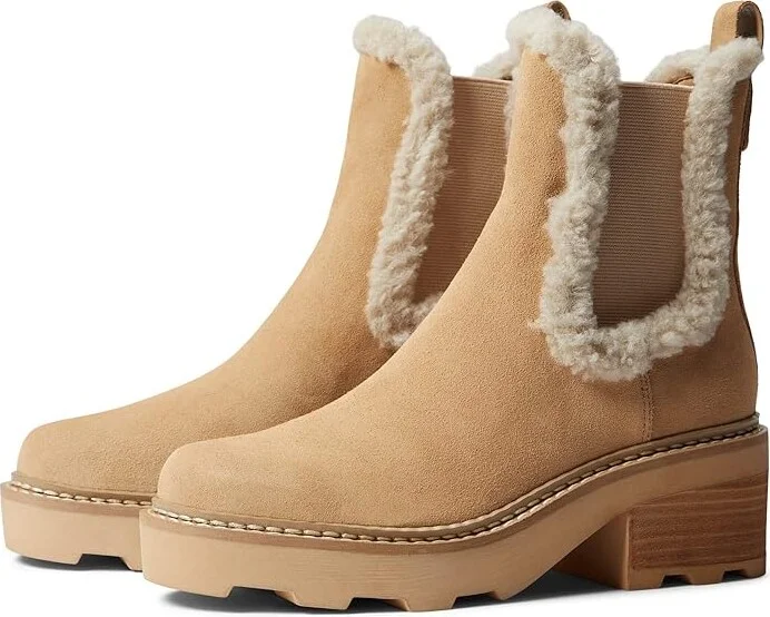 Calvin Klein Anissa Women's Boots Beige : 9 M, Textile/Synthetic/Leather