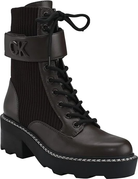 Calvin Klein Arabel 2 Women's Boots Dark Brown : 8 M, Synthetic/Textile - Image 5
